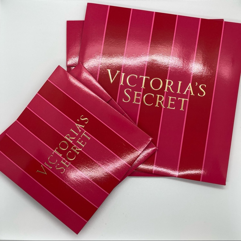 (x2) Vintage Victoria’s Secret Collectable Signature Stripe Gift Box Set Bundle